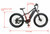 FT1000MD Mid-Drive electric bicycle dimensions.